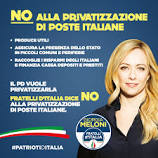 PRIVATIZZAZIONE POSTE: FOLLIA GOVERNO MELONI PRIVATIZZAZIONE POSTE: FOLLIA GOVERNO MELONI
