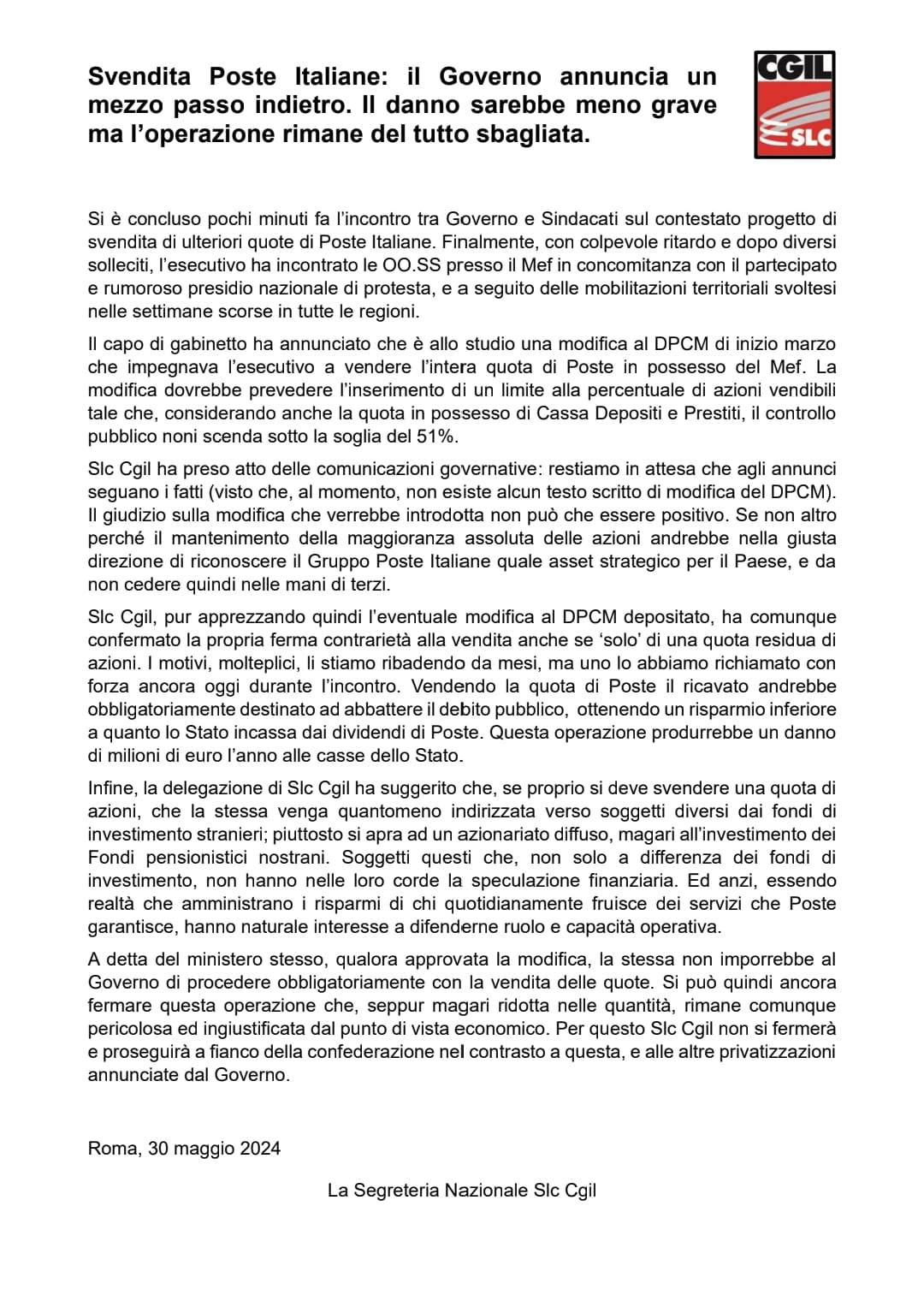 Il GOVERNO FA UN PASSO INDIETRO?